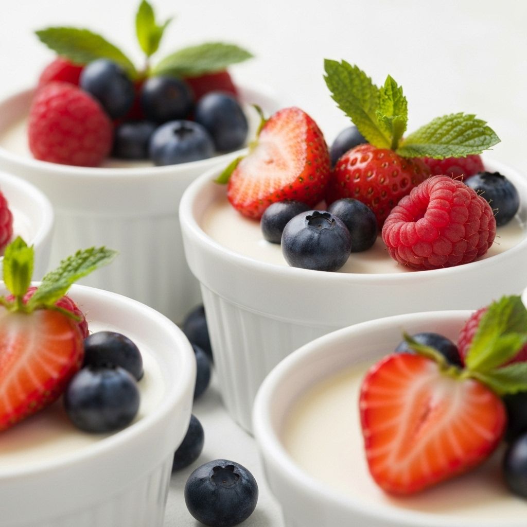 Dessert-Trio mit Panna Cotta